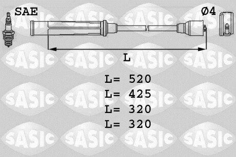 Дроти запалення, набір SASIC 9284005