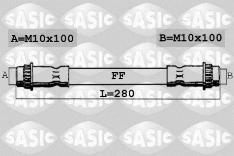 Шланг гальмівний SASIC SBH0286