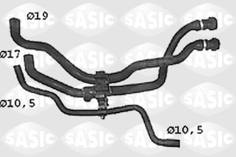 Патрубки охлаждения, (к-кт.) для отопителя 1.4 SASIC SWH4308