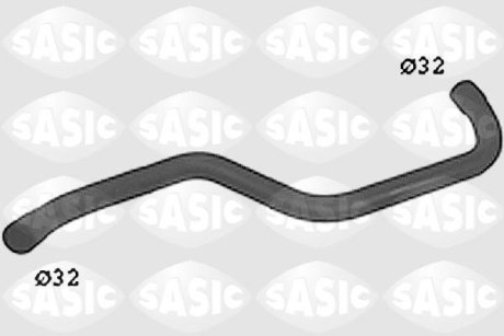 Патрубок системи охолодж. (метал.) VW Passat B4 1.6 94-96 SASIC SWH6820