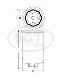 Фильтр топливный FORD Transit 2000 2.0 DI Turbodiesel (00-06) (ST 6106) SCT SCT Germany ST6106 (фото 1)