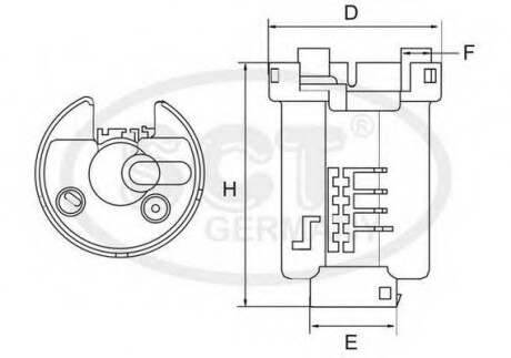 Фильтр топливный Citroen/Fiat/Mitsubishi/Peugeot 1.6d (ST 6507) SCT SCT Germany ST6507