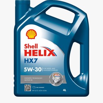 Олива двигуна 4L Helix HX7 5W30 (ACEA A3/B3, A3/B4 MB 229.3VW 502.00/505.00) SHELL 550040004