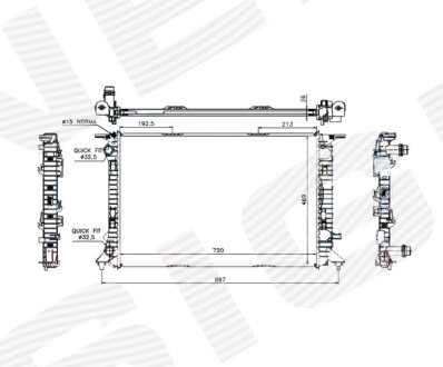 РАДІАТОР | AUDI A6 (4G/C7), 01.11 - 06.14 Signeda RA60323