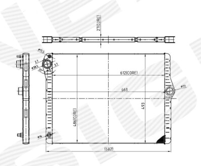 РАДІАТОР | BMW 5 (F10/F11), 10 - 16 Signeda RA60776