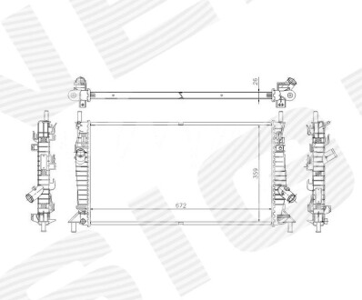 РАДІАТОР | VOLVO S40/V50 (MS/MW), 10.03 - 04.07 Signeda RA62017Q