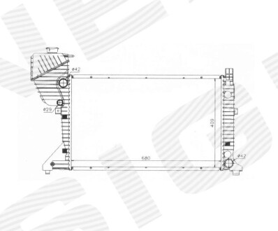 РАДІАТОР | MERCEDES BENZ SPRINTER, 02.95 - 02.00 Signeda RA62519A (фото 1)