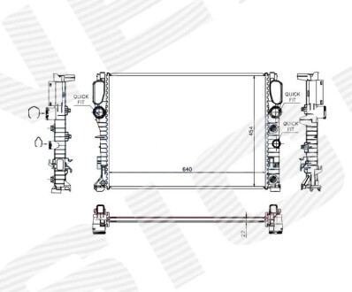 РАДІАТОР | MERCEDES BENZ (E-KL W211), 03.02 - 06.06 Signeda RA62792Q