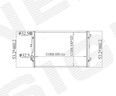 РАДІАТОР | VW PASSAT (B7, EURO TYPE), 11 - 14 Signeda RA65279Q (фото 1)