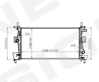 РАДІАТОР | FORD GRAND C-MAX, 12.10 - 19 Signeda RA69237Q