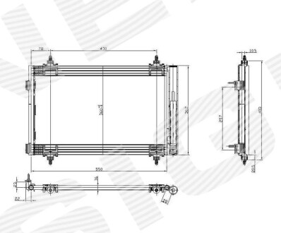 РАДІАТОР КОНДИЦІОНЕРА | CITROEN BERLINGO (7_), 02.08 - 06.12 Signeda RC94826