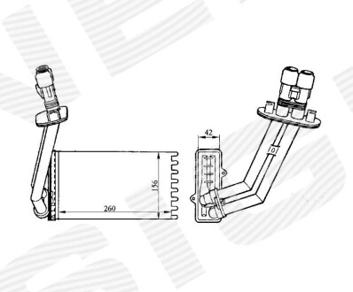 РАДІАТОР ОБІГРІВУ САЛОНУ | RENAULT LAGUNA I (B/K56), 94 - 98 Signeda RP73362