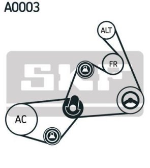 Комплект доріжкового ремня SKF VKMA31020 (фото 1)