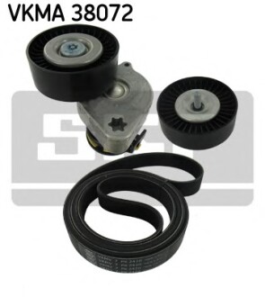 Поликлиновой ременный комплект SKF VKMA38072