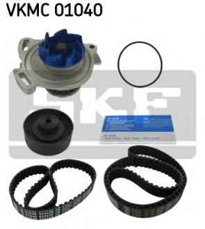 Комплект (ремінь+ролик+помпа) SKF VKMC01040