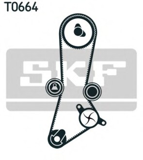 Комплект ГРМ, пас+ролик+помпа SKF VKMC956601