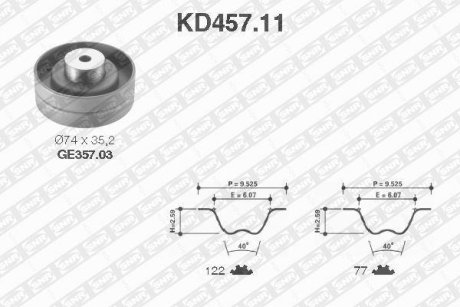 Ремк-т пасу ГРМ (5323XS+5246+55401) Volkswagen Transporter 92- SNR NTN KD45711