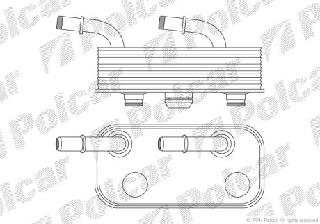 Радіатор масла BMW 3 (E46), X3 (E83), Z4 (E85) 1.6-3.0D 02.98-03.09 SRL 2008L8-1 (фото 1)