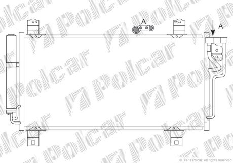 Радіатор кондиціонера MAZDA 6 1.8-2.5 07- SRL 4560K8C2S