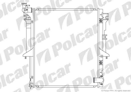 Радіатор охолодження двигуна MITSUBISHI L 200 2.5D 11.05-12.15 SRL 527908-4 (фото 1)