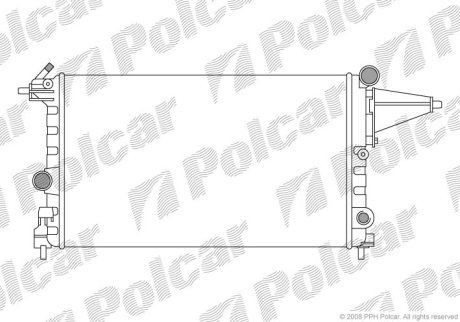 Радіатор Opel Vectra A 1.4-1.6 88 SRL 551408-4 (фото 1)