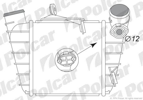 Інтеркулер Skoda Fabia, Roomster VW Fox, Polo 1.4-1.9D 08.99-03.10 SRL 6913J8-2 (фото 1)