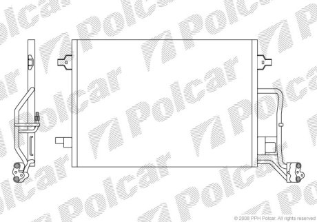 Радіатор кондиціонера Skoda Superb I VW Passat 1.6-2.8 08.98-03.08 SRL 9549K8C1S (фото 1)