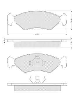 Гальмівні колодки дискові STARLINE BD S040 (фото 1)