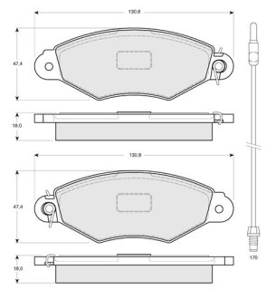 Гальмівні колодки дискові STARLINE BDS085