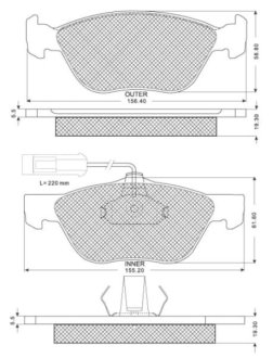 Гальмівні колодки дискові STARLINE BD S162