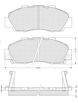 Гальмівні колодки дискові STARLINE BD S214