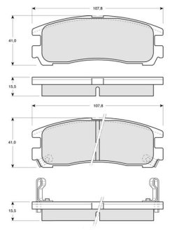 Гальмівні колодки дискові STARLINE BD S230