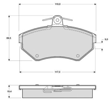 Гальмівні колодки дискові STARLINE BDS297