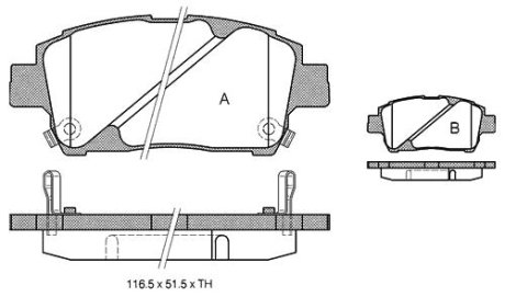 Гальмiвнi колодки, к-кт. STARLINE BDS321