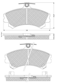 Колодки тормозные дисковые, к-кт. STARLINE BDS821P (фото 1)