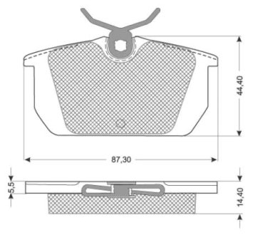 Колодки тормозные дисковые, к-кт. STARLINE BD S822P (фото 1)