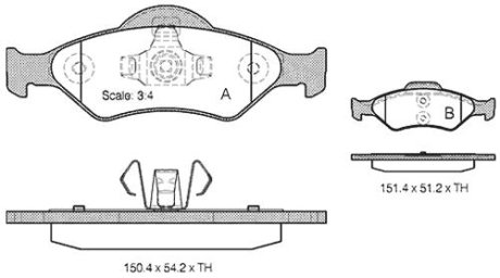 Гальмівні колодки, дискове гальмо (набір) STARLINE BDS824P