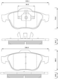 Колодки тормозные дисковые, к-кт. STARLINE BDS825P (фото 1)