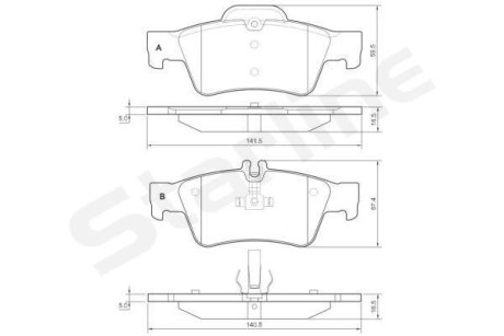 Колодки тормозные дисковые, к-кт. STARLINE BDS827P