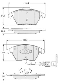 Гальмівні колодки PASSAT B6 STARLINE BDS833P