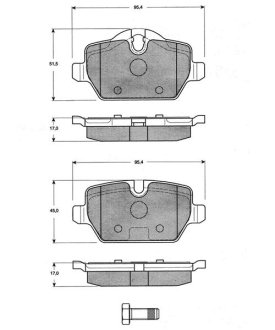 Гальмівні колодки, дискове гальмо (набір) STARLINE BDS835P