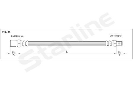 Гальмівний шланг STARLINE HA AA.1283