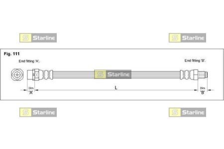 Шланг торомозной STARLINE HAE1221