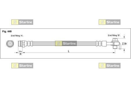 Гальмівний шланг STARLINE HA ST.1230