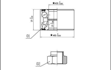 Комплект підшипника колеса передній (30x60x37) STARLINE LO00559