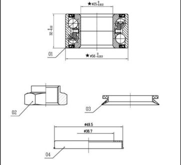 Підшипник колісний STARLINE LO 01328