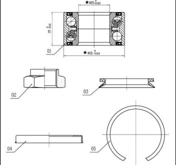 Комплект підшипника колеса STARLINE LO03556