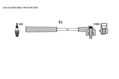 Комплект кабелiв запалювання STARLINE ZK 4016