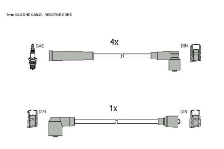 Комплект кабелiв запалювання STARLINE ZK 4732