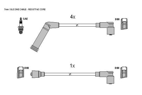 Комплект кабелiв запалювання STARLINE ZK 5152